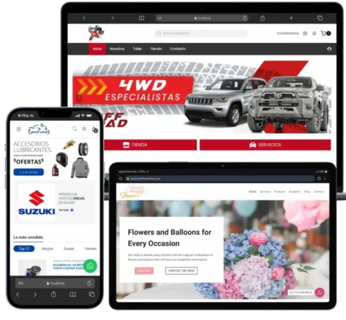 Diseño moderno y profesional de una tienda online desarrollada con WooCommerce
